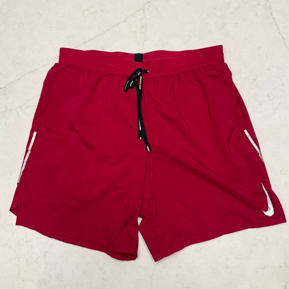 Nike Dri-Fit Lined Athletic Shorts - Red - Men’s Size M